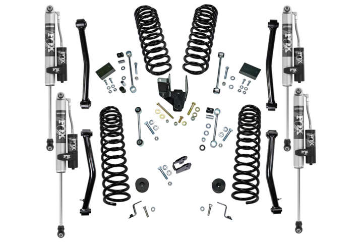 4 in Jeep Lift Kit | Wrangler JL 2-door | with Shock Extensions, Shadow, Fox 2.0, Fox 2.0 Reservoir, or King 2.0 Shocks Gallery 6