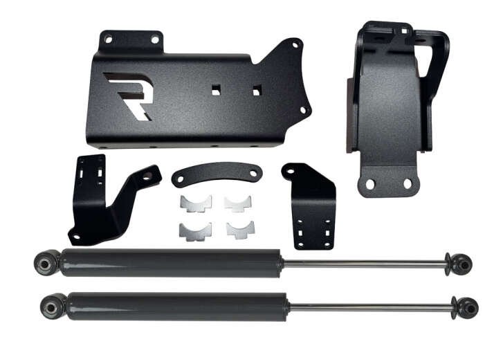 Dual Steering Stabilizer Kit | Superlift Cylinders - 14-25 Ram 2500/3500 4WD Gallery