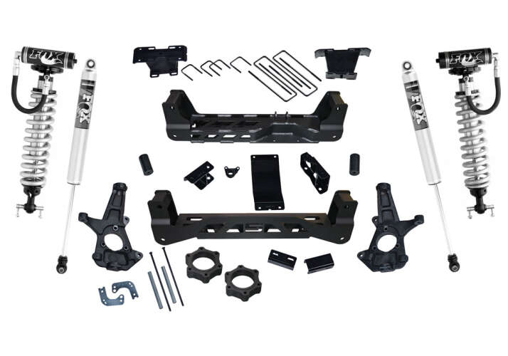 6.5in 14-16 Chevy/GMC Lift Kit w/ Fox Coilovers and Rear Shocks Gallery