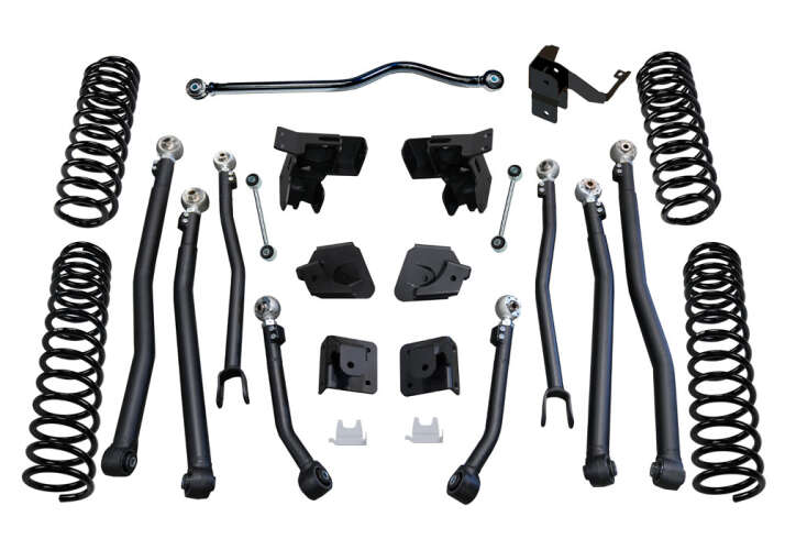 4 in Rock Runner Series Lift Kit | Wrangler JKU 4-door | with Shadow, Fox 2.0, Fox 2.0 Reservoir, King 2.0 or No Shocks Gallery 1