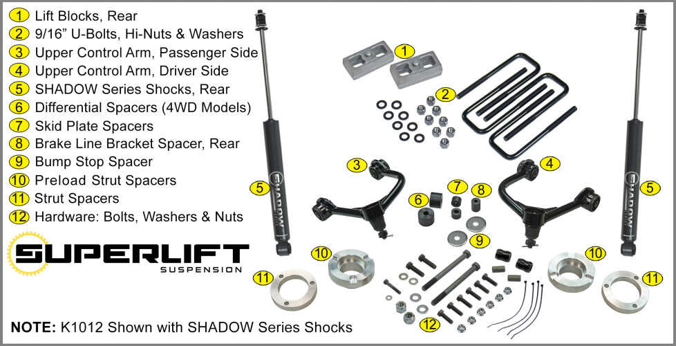 3in Tacoma Lift Kit with Shadow Shocks Gallery 1